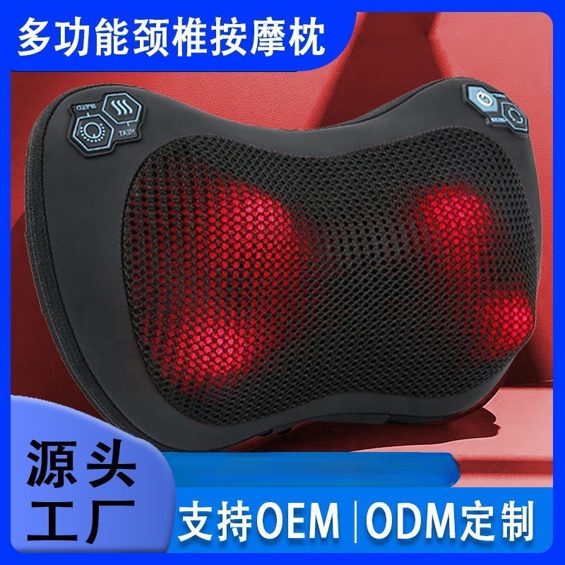 Cross-Border Simulated Human Hand Massage Pillow, Neck, Shoulder, Waist and Whole Body Suitable for Hot Compress Massage and Kneading Three-In-One Cervical Spine Massager