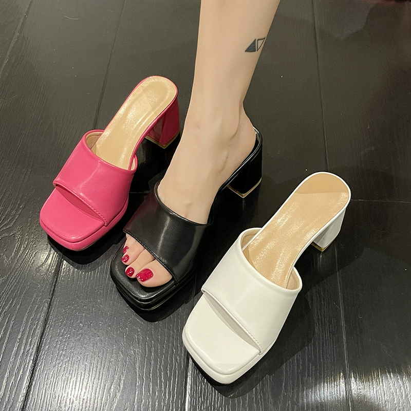 Летние модные тапочки, универсальная обувь, 2023, европейский стиль, большой размер