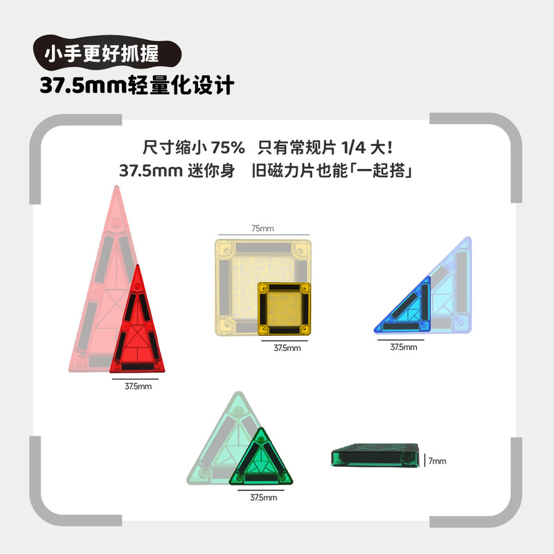 磁力片儿童玩具爆款网红新款抖音热销迷你mini益智STEM拼装积木|undefined