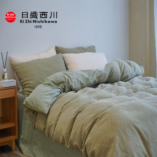 Antibacterial thickening丨cotton jacquard bed four-piece retro three-dimensional cotton quilt cover 5A grade antibacterial Ykk zipper 4