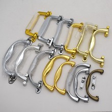 现货塑料电镀提手纸盒银色拉手礼品包装盒提手高品质方把大港把手