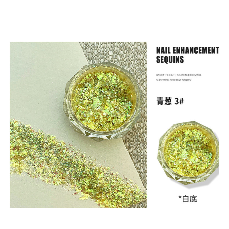ネイルスパンコール卸売りネットレッド爆閃超薄幻彩六角不規則円形五角星愛爪パッチ|undefined
