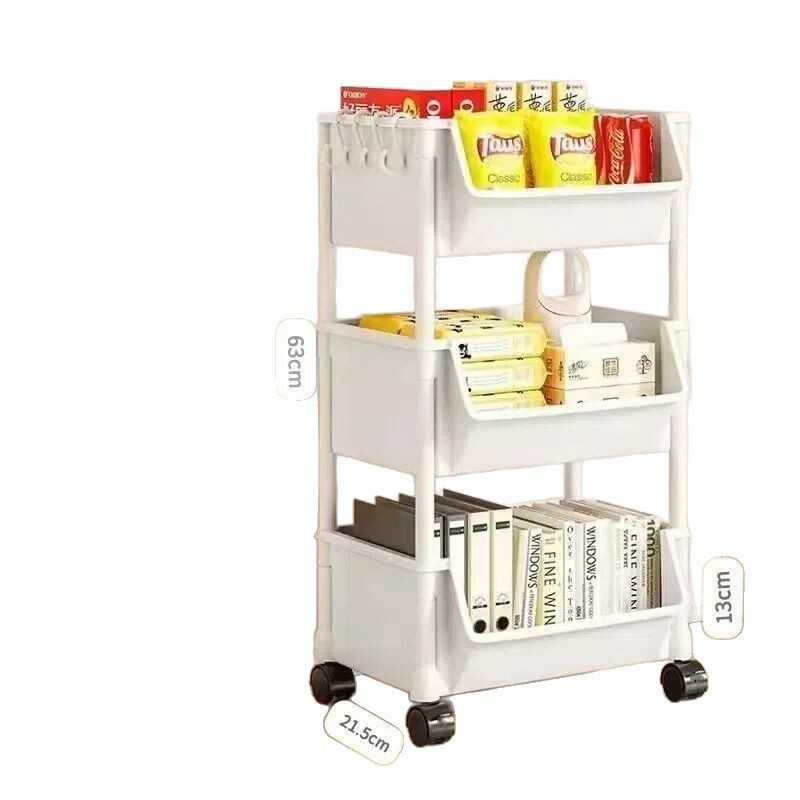 移動式本棚収納ラック子供のおもちゃ収納ラック家庭用小型トロリー絵本多層本棚多機能|undefined