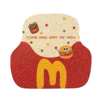 Universal Foot Pad, Cute Cartoons - french-fries-bread-shredded-circle-foot-pad-back-1