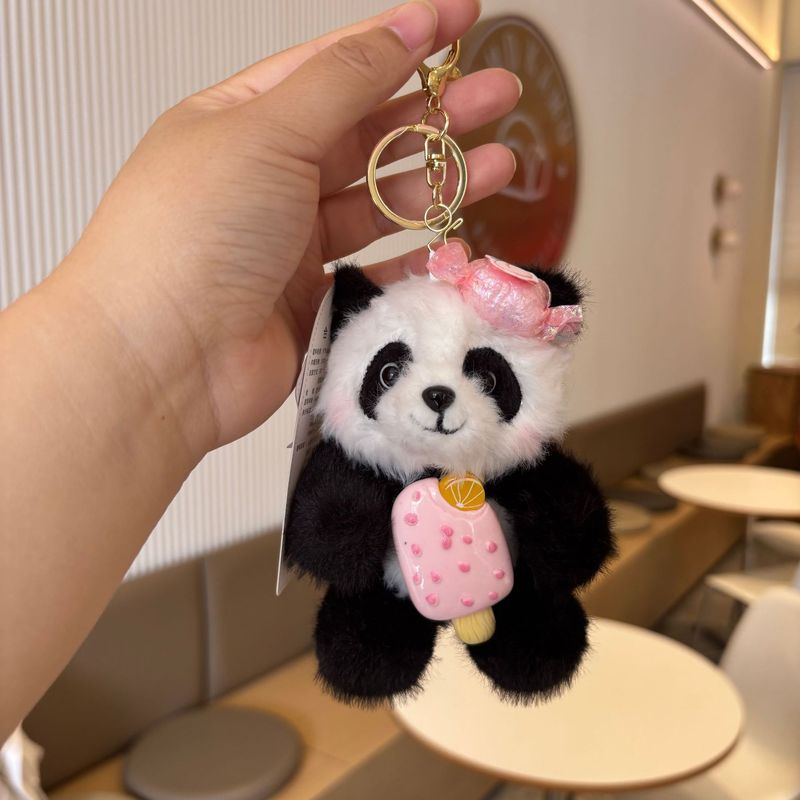 かわいい成都パンダフラワーぬいぐるみ人形バッグペンダントキーホルダー人形お土産誕生日ギフト|undefined