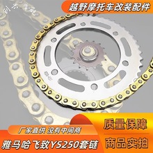 雅马哈天剑王YBR250飞致YS250链盘链条大小飞牙盘齿轮油封链套链
