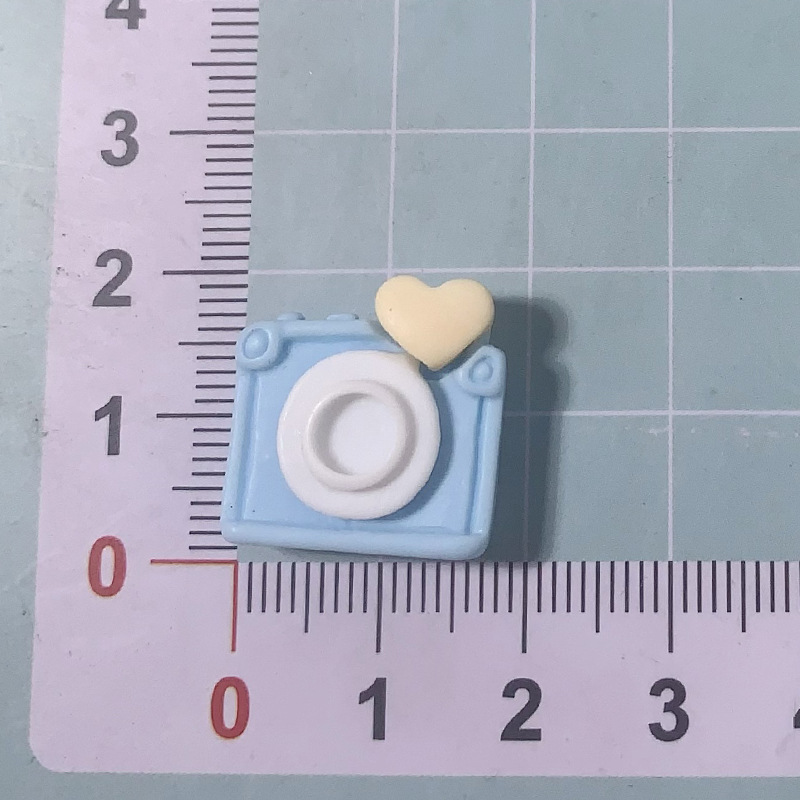 Nueva cámara de amor de dibujos animados, accesorios de resina de bricolaje, gel de crema, accesorios para el cabello, colgantes de carcasa para teléfono móvil, agujeros, zapatos, accesorios de hebilla