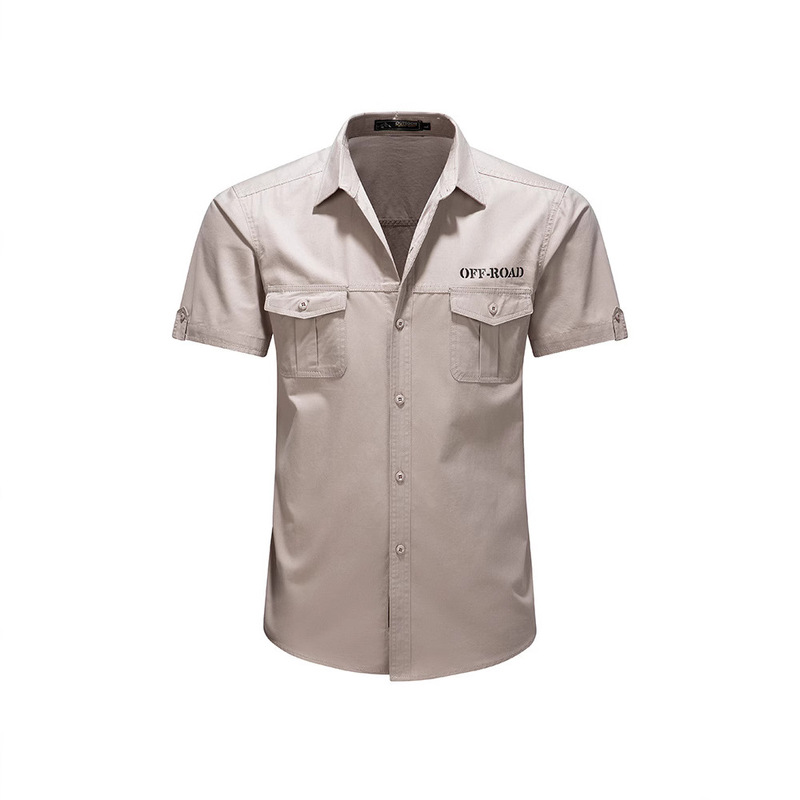 Cross-border Men's Summer Men's Short-sleeved Shirt Long-sleeved plus size Military Shirt Korean Casual Workwear Thin Shirt
