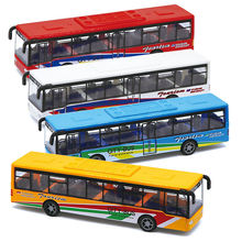 盒裝玩具兒童寶寶公交車車子男孩小汽車模型仿真合金迷你巴士車子