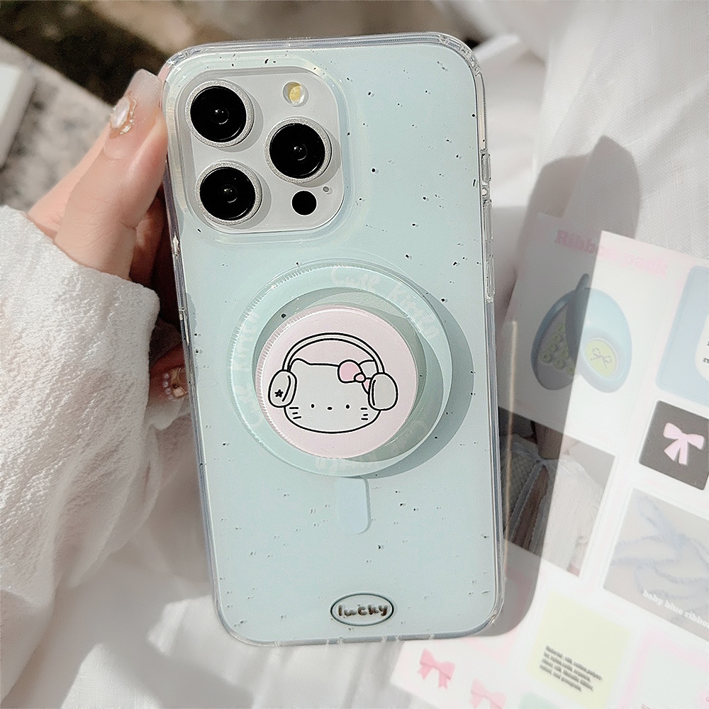 Funda magnética de doble capa para iPhone 17 Pro Max, diseño de tinta salpicada, compatible con iPhone 13 y 12, con soporte magnético.