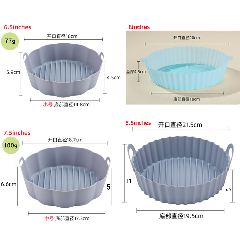Freidora de aire de silicona bandeja para hornear freidora de aire de silicona bandeja de horno bandeja para hornear