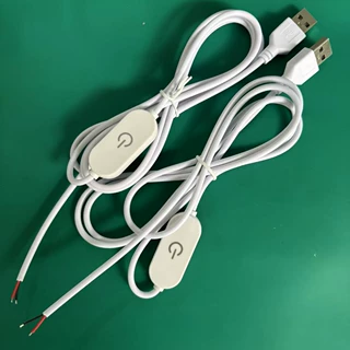 usb触摸开关线无极调光电源线5V灯带控制器触控插头铜芯