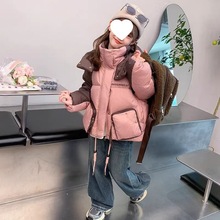 M·H女童羽绒服冬装2023新款洋气儿童加厚白鸭绒韩版冬季女孩外套