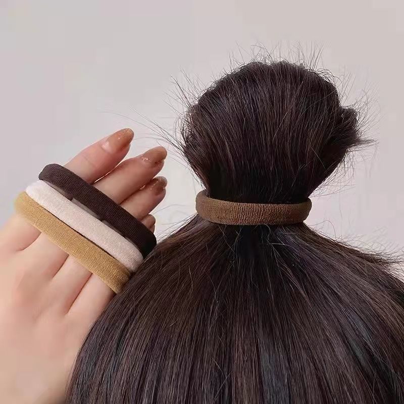 Jianming 100 hair rings Korean version of 20 canned high elastic head rope seamless rubber band women's hair rope