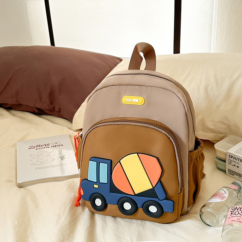 Bolsas escolares de gran capacidad para estudiantes de primaria, dibujos animados, excavadoras lindas, mochilas para niños y niñas, nueva ola de mochilas para niños transfronterizos