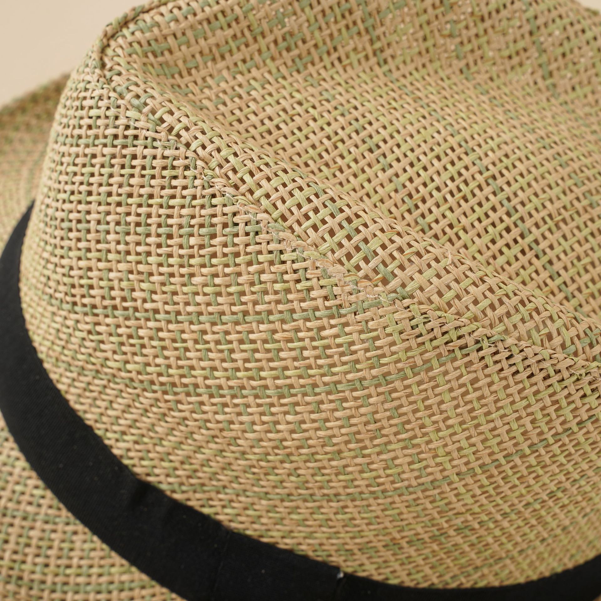 Flat Top Jazz Sombrero estilo neutral vacaciones de verano sombrero de paja playa sombrero sombrilla sombrero de copa británico