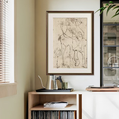 相擁》高級感法式中古風抽象藝術裝飾畫南洋復古客廳走廊書房掛畫