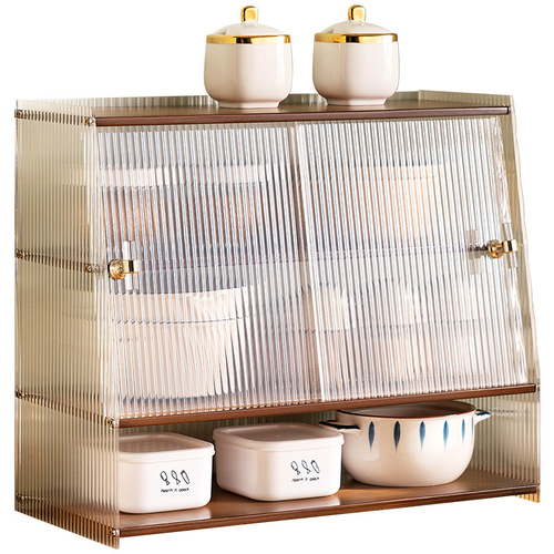 Kitchen racks, spices, dishes, storage racks, microwave ovens, countertop supplies, household multi-layer storage cabinets