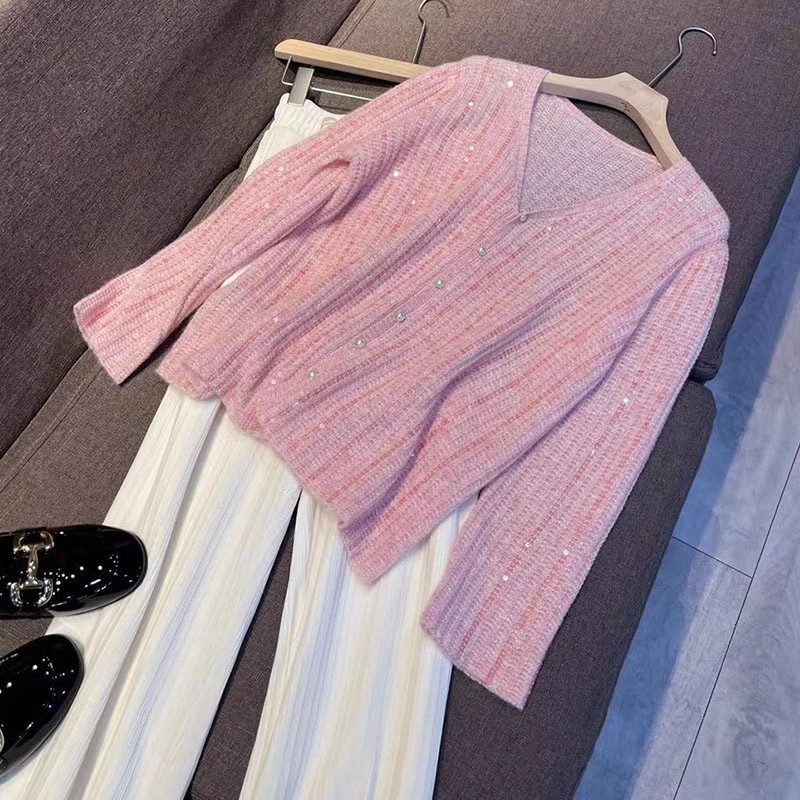 Vêtements pour femmes style léger et mature saveur de Hong Kong début du printemps drame coréen pantalons larges hauts professionnels_voghion.com