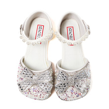 女童公主鞋子软底包头凉鞋夏季小女孩水晶鞋演出儿童春秋宝宝单鞋