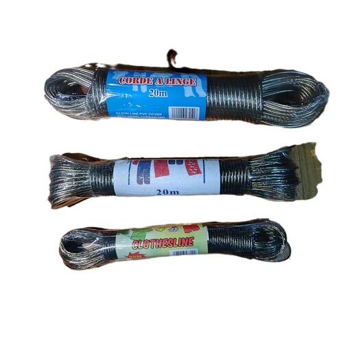 PVC coated 20m drying quilt steel wire clothesline transparent color manufacturer Amazon AliExpress cross-border wholesale