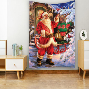 Santa tapestry wall hanging home wall decoration blanket Christmas tree snowflake bedroom living room holiday decoration
