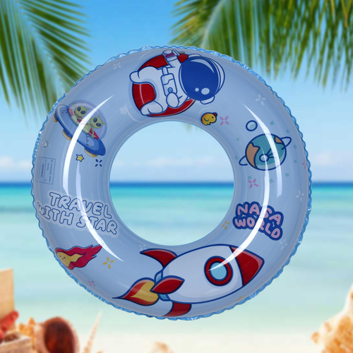 Swimming ring mermaid children and adults thickened cartoon astronaut lifebuoy armpit ring cute girl pink
