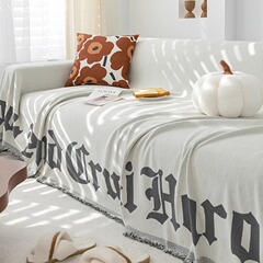 ins純色沙發蓋布巾沙發改造防貓抓沙發墊北歐現代全包萬能套罩毯