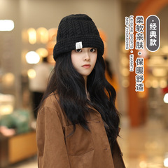 帽子女秋冬韩版ins潮百搭冷帽冬季保暖护耳大头针织帽男女跨境帽