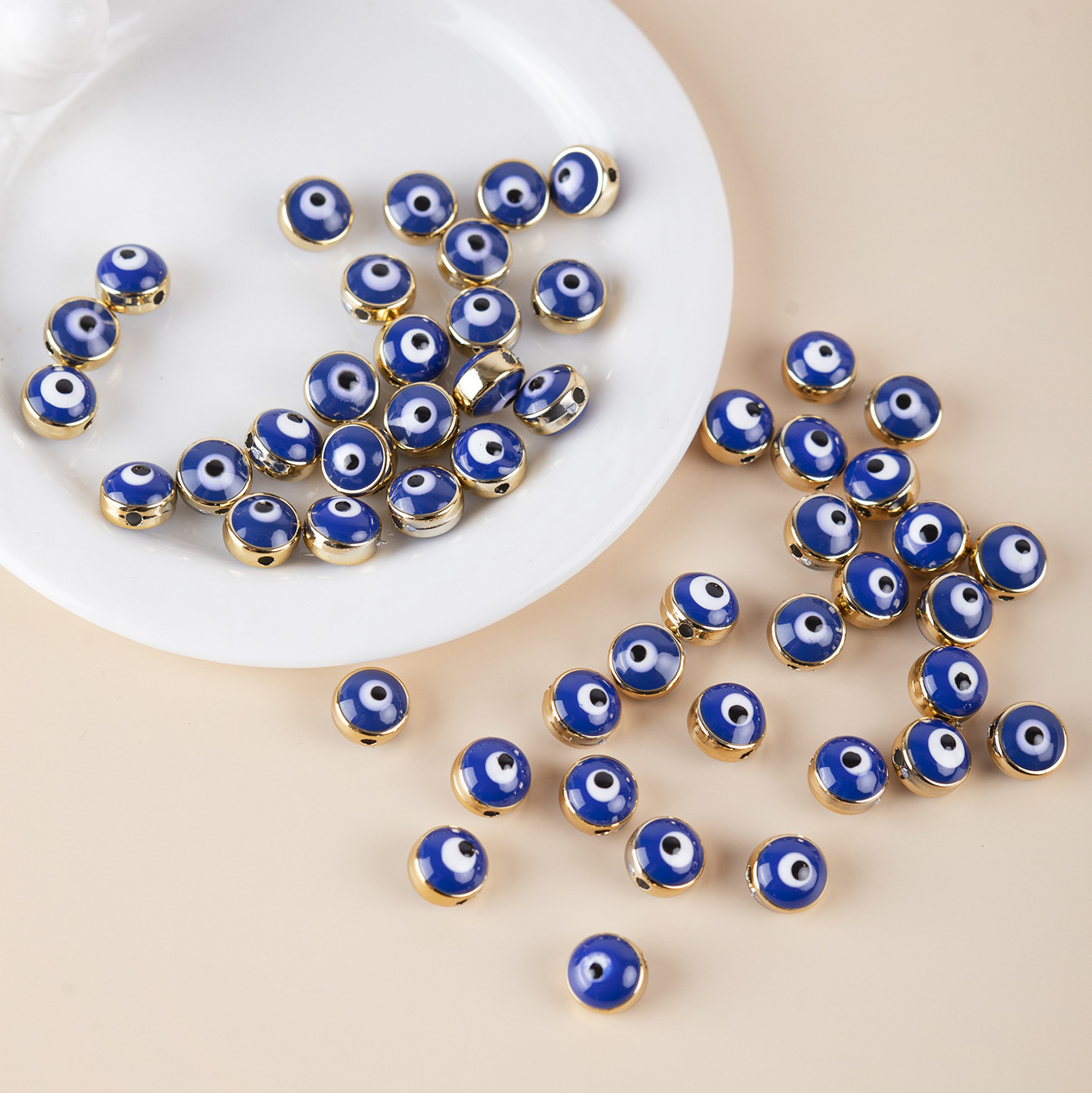 50 Pieces 6 * 8mm Resin Devil's Eye Beads display picture 4