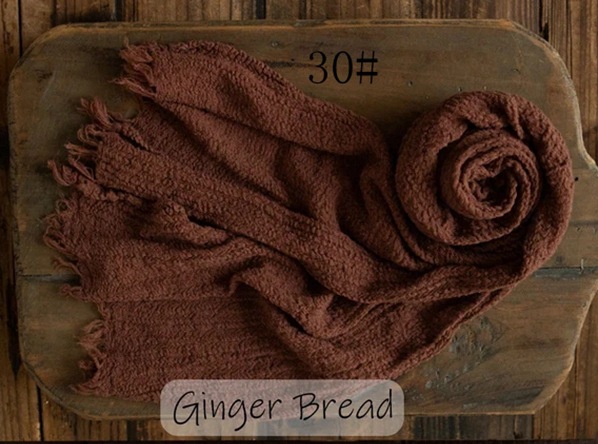 Toalla de gasa recién nacido niños fotografía elástico envoltura de tela bebé fotografía tela plisada seersucker envoltura de tela