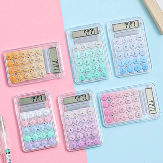 跨境迷你计算器可爱学生专用计算机高颜值小型便携Calculator透明