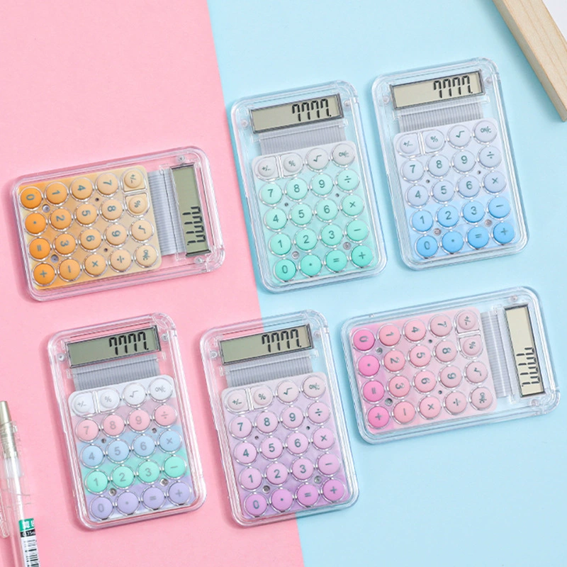 Трансграничный мини-калькулятор милый студент специальный компьютер с высоким значением малого портативного Calculator прозрачный