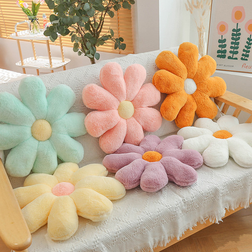 Creative cute petal cushion plush toy sofa dining chair office cushion lumbar support lunch break pillow on behalf of