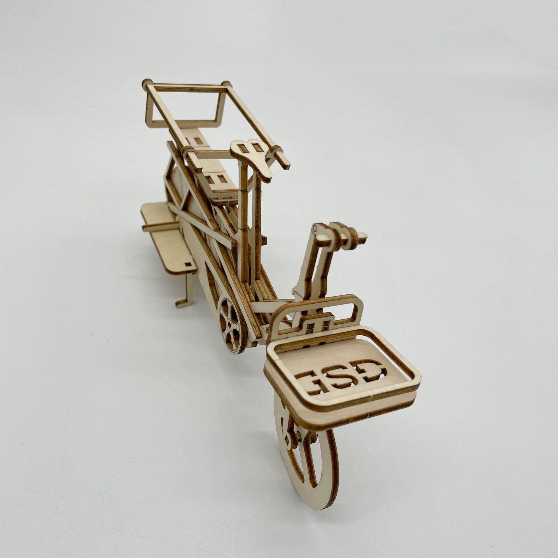 Rompecabezas de bicicleta de juguete tridimensional de corte láser personalizado rompecabezas de madera 3D rompecabezas de juguete de madera de bricolaje
