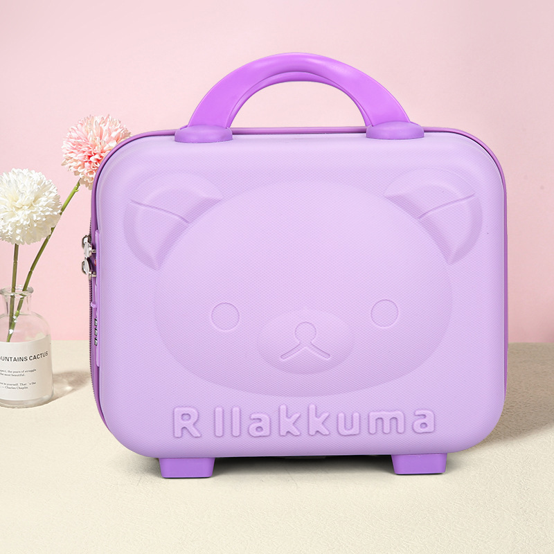 Bear Cosmetic Case Hard Shell 3D Three-dimensional Lapcase 14-inch Accompanying Gift Cartoon Cute Gift Box Wedding Supplies