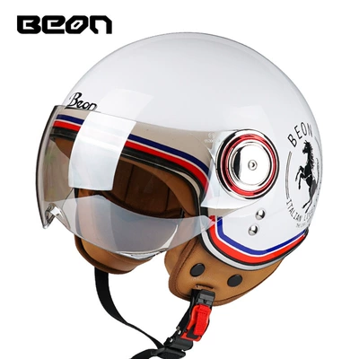 Electric Vehicle Half Helmet Motorcycle – Motorcycle Safety Supplies - bmw-bright-whitered-blue-s