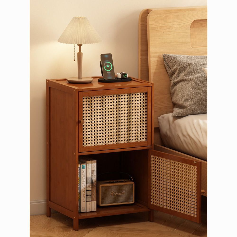 Bamboo Bedside Table Home Bedside Storage Cabinet Modern Storage Cabinet Bedroom Storage Rack Side Table Bed Table