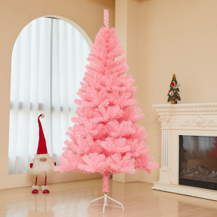 Cross-border hot sale pure Pink Christmas tree 1.2 m 1.5 m 1.8 m home bare tree pink snow scene layout