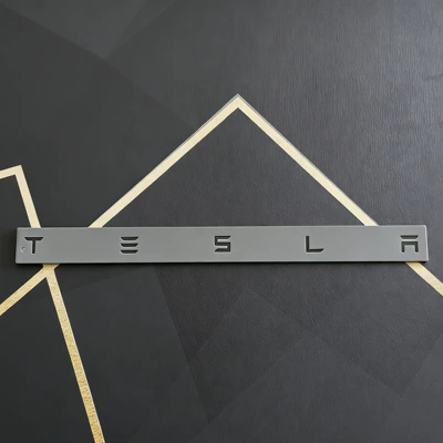 Emblem Replacement, Rear Tail Emblem, Front: Car logo - tsl-tailgate-letter-mark-matte-black