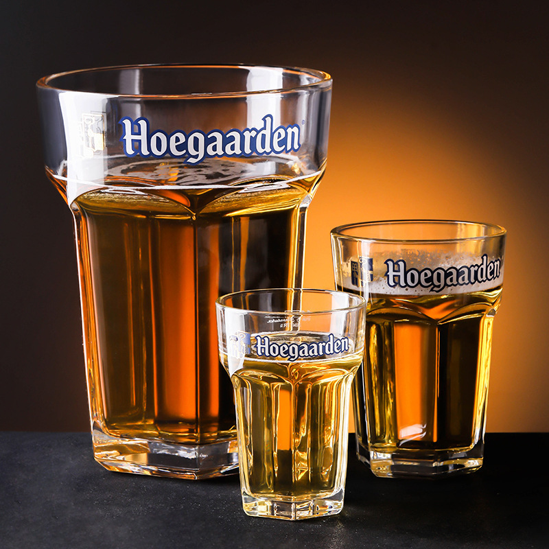 Vaso de cristal súper grande de celebridades de Internet Vaso de cerveza blanca Bélgica Fujia Vaso de bomba hexagonal de gran capacidad de barra Espesar