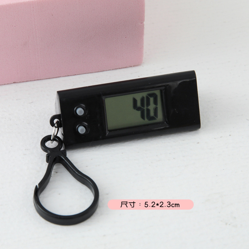 シンプルな学生ミニ電子掛け時計ポータブルキーホルダータイマー小さな時計かわいいコンパクト三角形電子時計|undefined