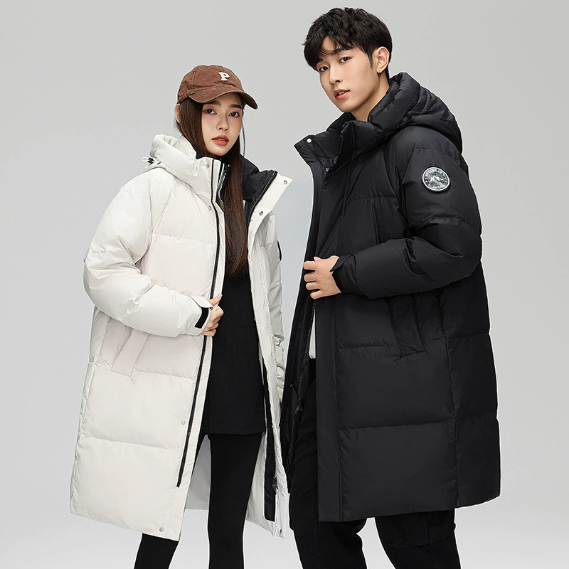 Men's demi-season down jacket, coat with hood for beloved, increased thickness