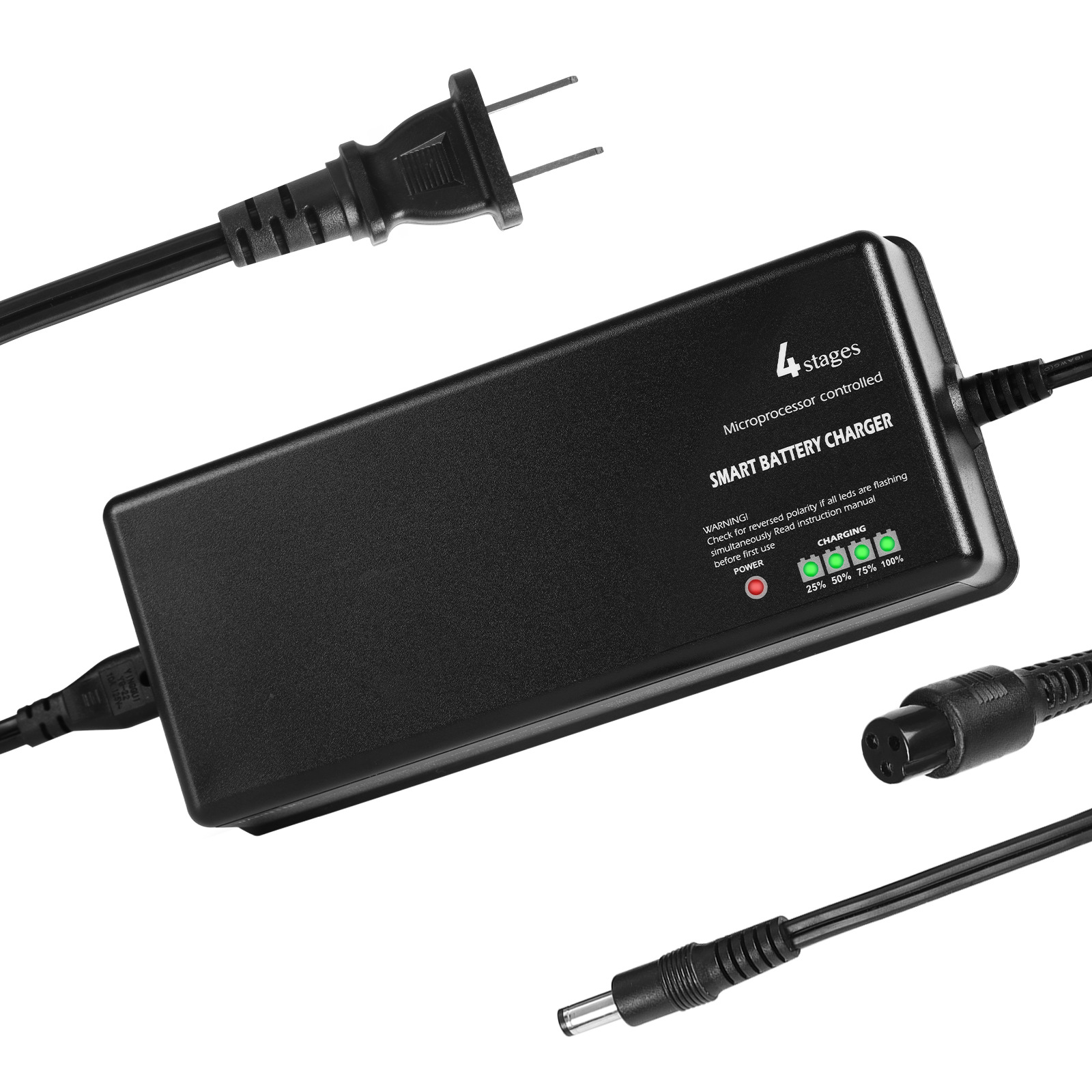 42V2A电动自行车锂电池充电器全自动充电充满自动关断电量显示