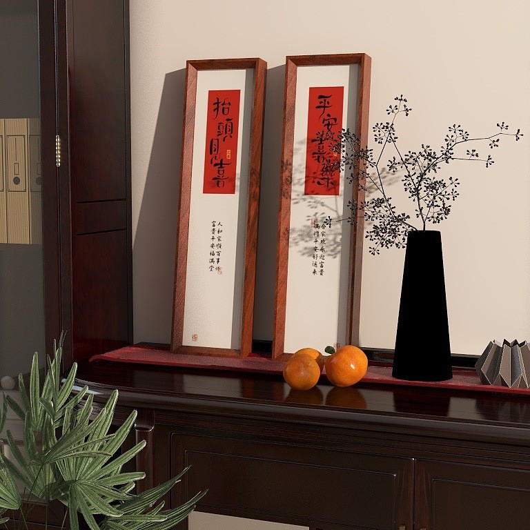 福禄寿喜财五路财神爷装饰画寓意好中式喜庆挂画新年玄关客厅壁画