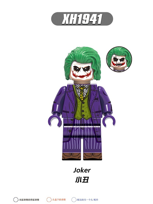 Chinese Building Block Figures Harley Quinn Heath Ledger Joaquin Batman Assembly Toys for Children Dark Superhero Toys