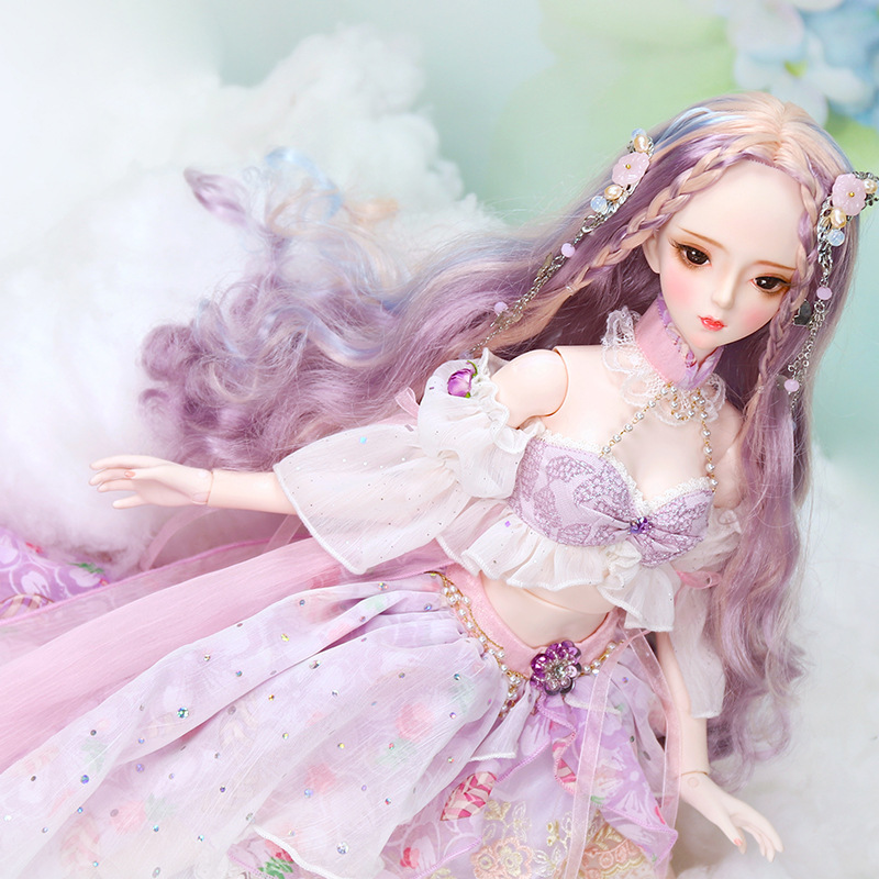 Debiwin 60Cmbjd Doll Barbie 3-Point Realistic Joint Interchangeable Outfit Princess Girl Toy Gift Doll