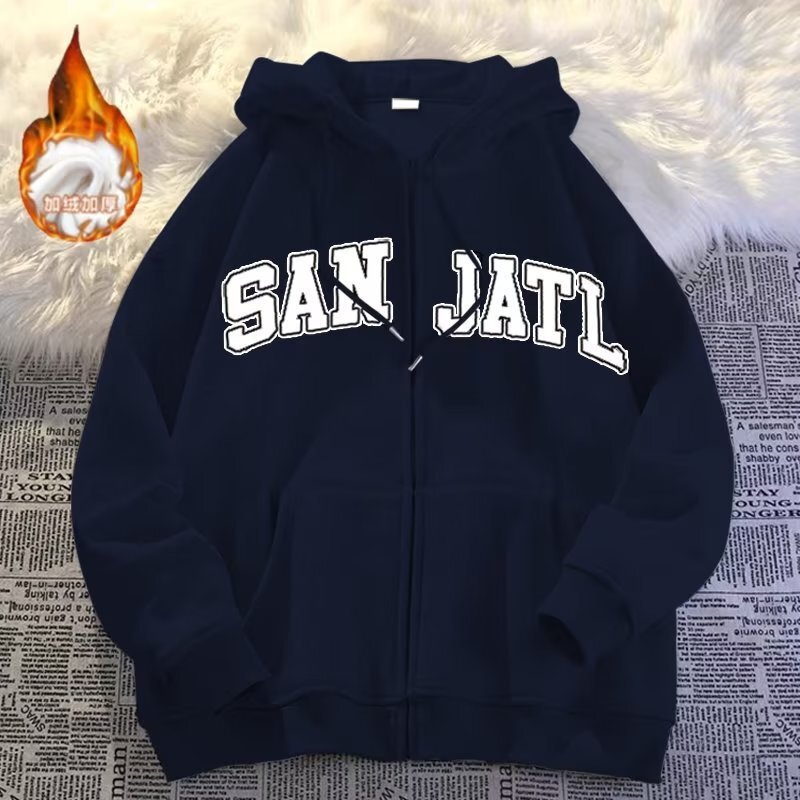 卸売りのファスナーのカーディガンは厚くてゆったりしています。|undefined