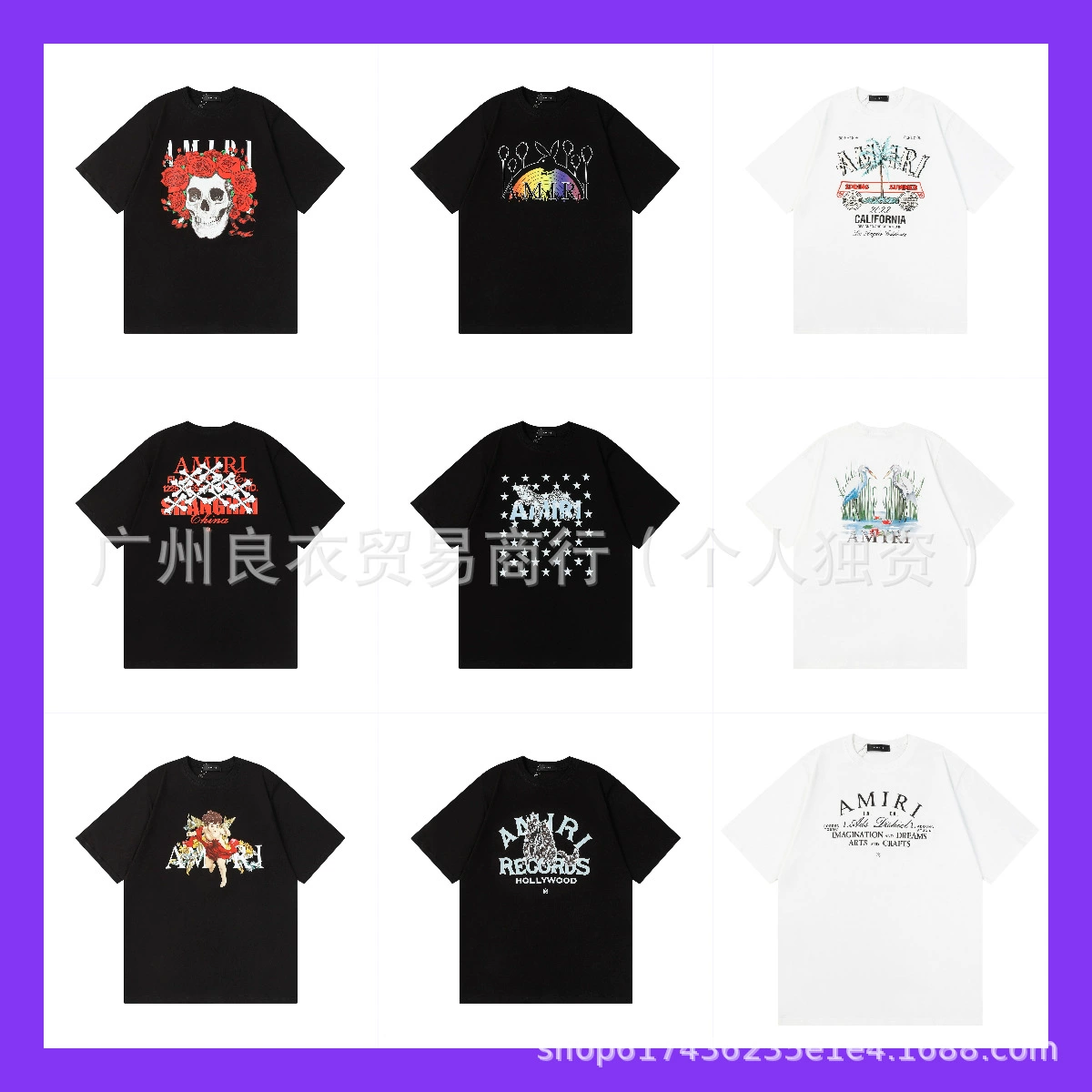Оптовые модные брендовые футболки AMRI в ретро стиле с принтом логотипа, свободные повседневные футболки с коротким рукавом для мужчин и женщин.