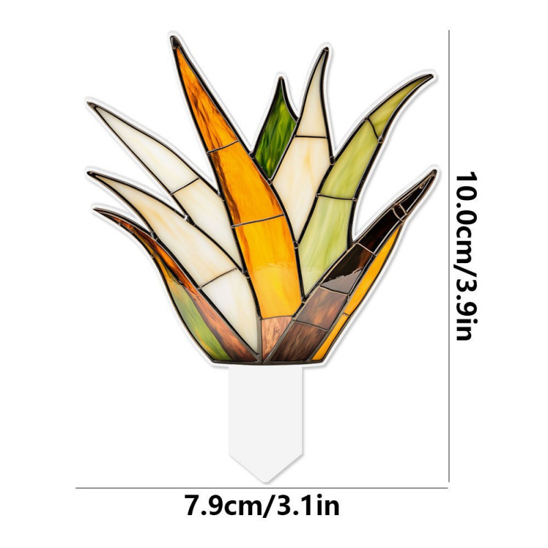 跨境新款2D亚克力盆栽花盆栽装饰插件户外草坪装饰植物摆件|undefined